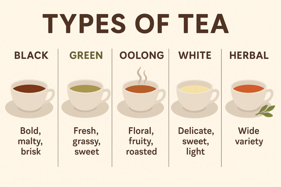 Types of Tea: A Complete Guide to Black, Green, Oolong & More - Tea Album