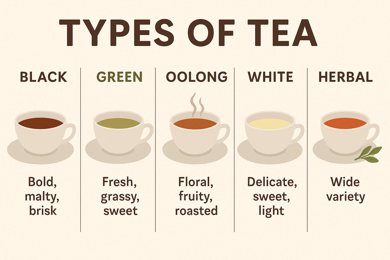 Types Of Tea A Complete Guide To Black Green Oolong More Tea Album