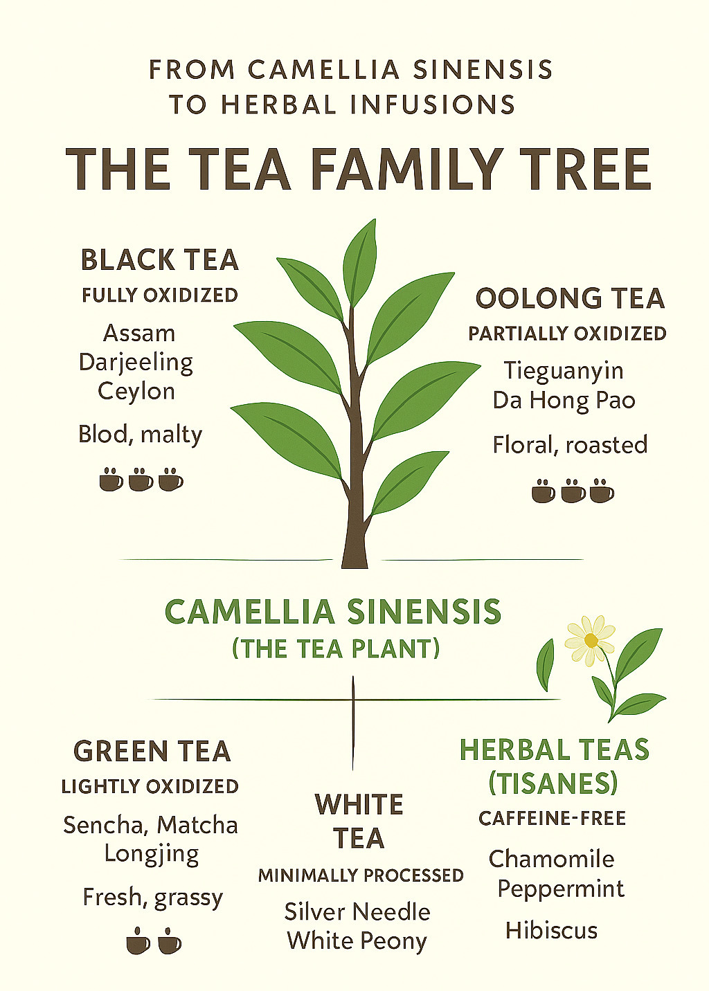 Typ Tea Types of Tea: A Complete Guide to Black, Green, Oolong & More - Tea Album